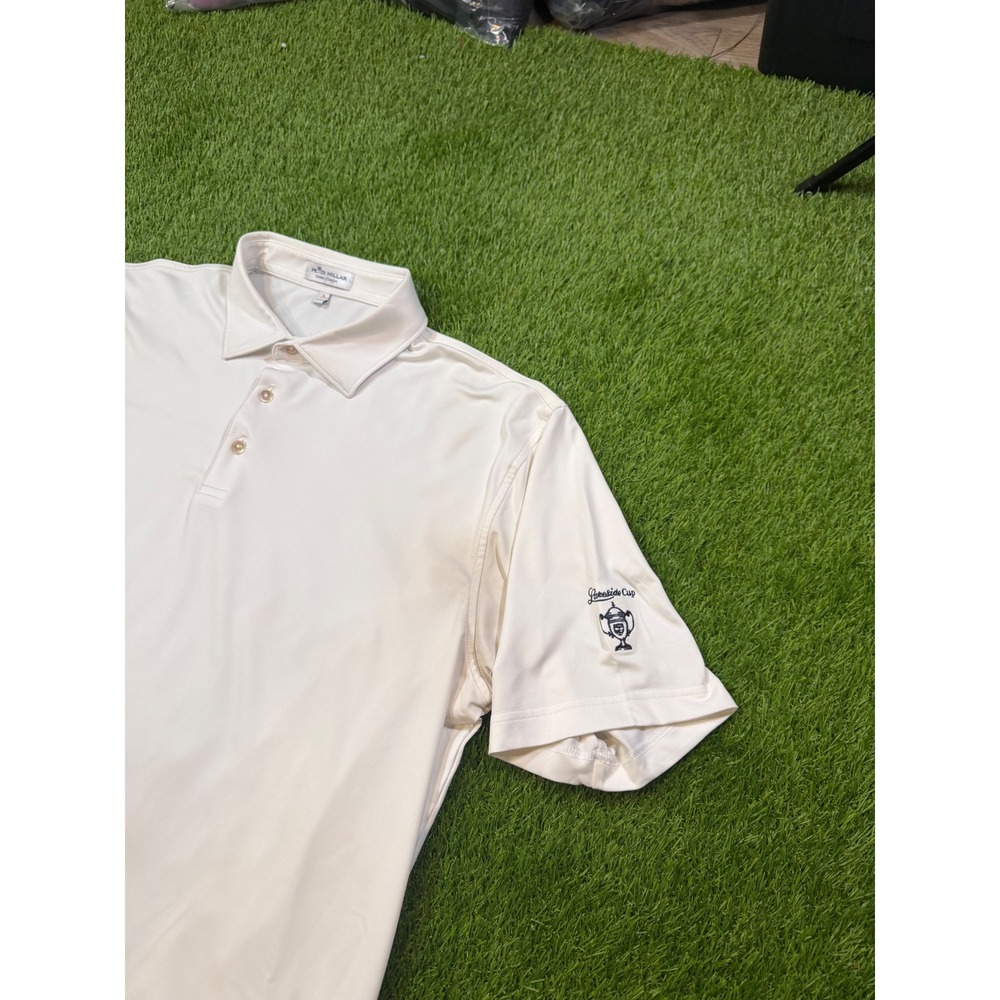Set Of 2 Peter Millar Summer Comfort Polo Shirt White Size Large Golf Polo